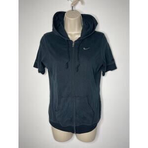 Nike The Athletic Department Hoodie Adult M Black Short Sleeve Drawstring Women